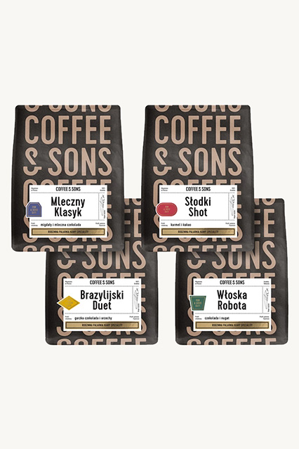Zestaw świeżo palonych kaw od Coffee & Sons